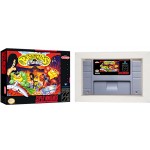 Cartucho de Super Nintendo Battletoads in Battlemaniacs com Caixa e Berço