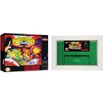 Cartucho de Super Nintendo Battletoads in Battlemaniacs com Caixa e Berço