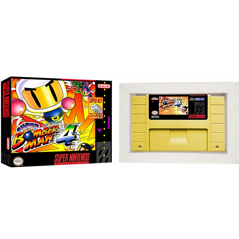 Cartucho Super Bomberman 4 com Caixa e Berço