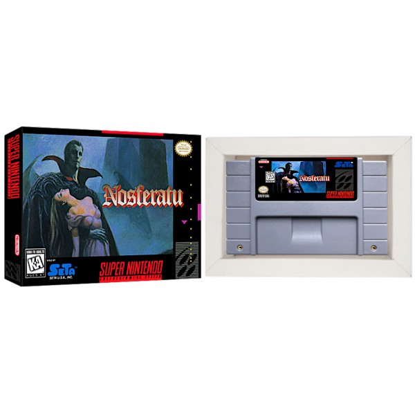 Cartucho de Super Nintendo Nosferatu com Caixa e Berço