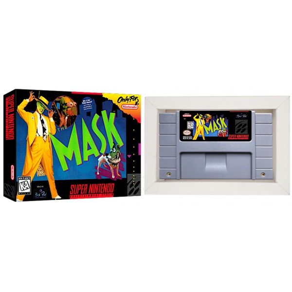 Cartucho de Super Nintendo The Mask com Caixa e Berço