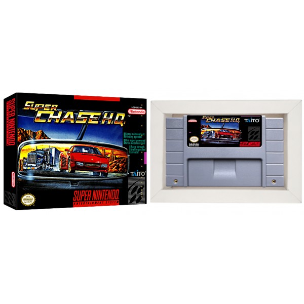 Cartucho de Super Nintendo Super Chase H Q com Caixa e Berço