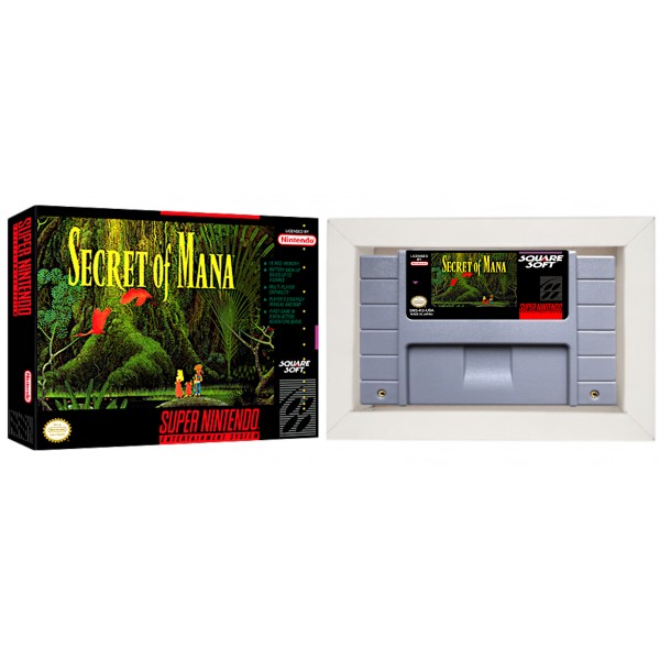 Secret of Mana Cartucho com Caixa e Berço de Super Nintendo