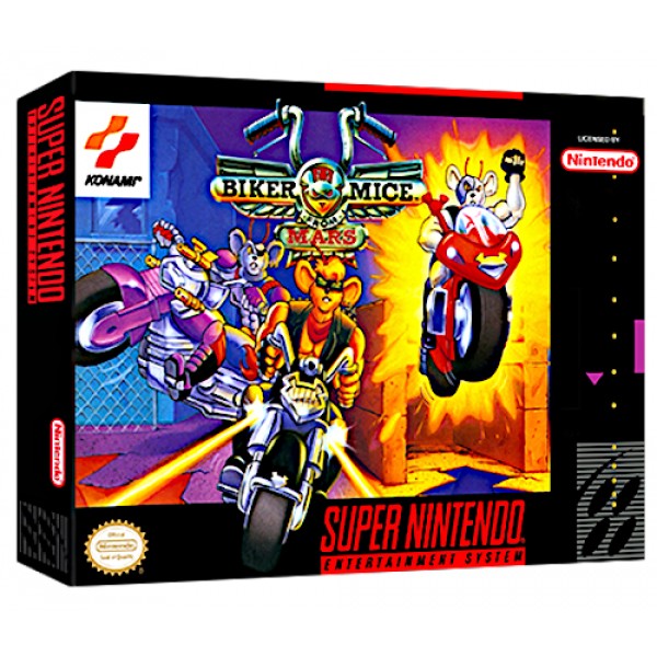 Caixa Box de Cartucho de Super Nintendo Bikers Mice From  Mars