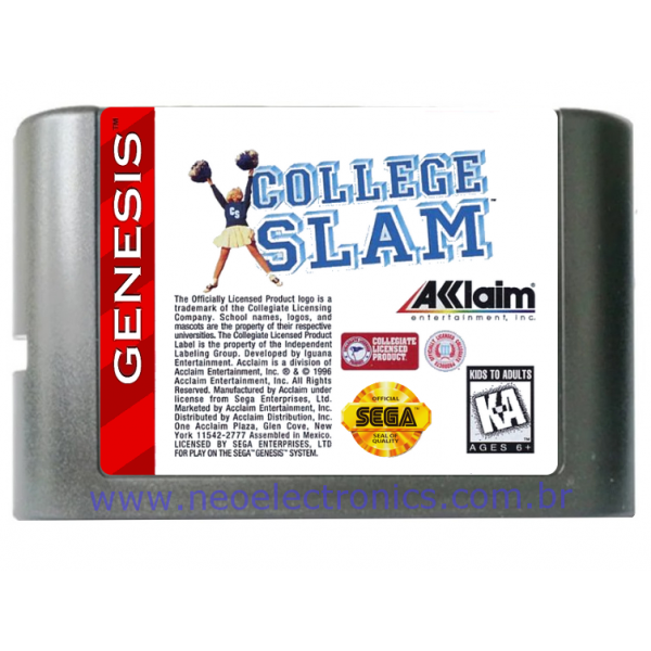 Cartucho de Mega Drive College Slam Cartucho de Mega Drive College Slam