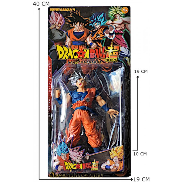Action Figures Goku Super Saiyajin Prata Dragon Ball Z Heros in Box