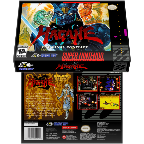 Caixa Box de Cartucho de Super Nintendo Hagane