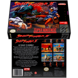 Caixa Box de Cartucho de Super Nintendo Street Fighter II The World Warrior
