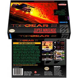 Caixa Box de Cartucho de Super Nintendo Top Gear 2