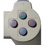 Controle Analógico Com Fio PlayStation 1 PS1 Psone Branco PlayGame PG "Leia a Descricao"
